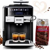 Bosch Tam Otomatik Kahve ve Espresso Makinesi - Metalik Tasarım, Dokunmatik Içecek Menüsü, Entegre (2 kg Kahve Hediyeli) Süt Köpürtme Sistemi, Çift Fincan Hazırlama, Yoğun Aroma - Siyah - Gümüş