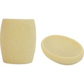 Bosphorus Sarı Petek Model Poliresin 2'li Banyo Seti