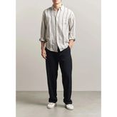 Boss Bej Erkek Regular Fit Çizgili Gömlek RICOPLUS_M_50560372 - XL