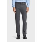 BOSS Erkek Normal Bel Dar Paça Düğme Kapama Düz Slim Fit Gri Pantolon