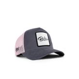 Boss Logolu Antrasit-Pembe Trucker Şapka