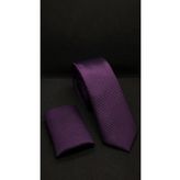 Botti Kravat Mürdüm Slim Armürlü Kravat