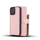 Bouletta Nu2 Pembe Apple iPhone 13 Pro Max Uyumlu Deri Arka Kapak