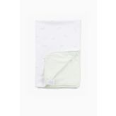 Boumini%100 Pamuklu Çift Katlı Bebek Battaniyesi 80x80 cm (Mint)