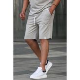 Boyalı Gri Basic Erkek Şort 6501 - XL