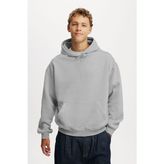 Boyalı Gri Kapüşonlu Kanguru Cep Erkek Sweatshirt E7169