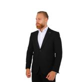 BRANGO Erkek Slim Fit Ceket, Siyah, 58 Beden