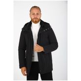 BRANGO Erkek Slim Fit Kaban, Siyah, XL