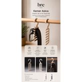 BRE HOME 5 Bölmeli Beyaz Plastik Kemer Askısı Dolap İçi Kemer Kravat Şal Eşarp Düzenleyici Organizer