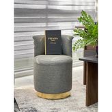 Breda Home Concept Mono Gri Gold Puf
