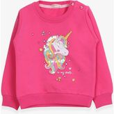 Breeze Kız Çocuk Sweatshirt Baskılı Pullu Unicorn Pembe (2-6 Yaş) - 2 Yaş