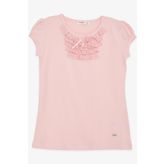 Breeze Pembe 9 Ay-8 Yaş Güpürlü Kız Çocuk T-shirt