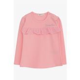 Breeze Pudra 1-4 Yaş Uzun Kollu Güpürlü Kız Çocuk T-shirt
