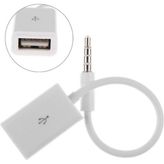 Brf Store Acanticaret USB To Aux Kablo Stereo Dişi Ses 3.5mm Mp3 Player Telefon Otg Kulaklık - Siyah