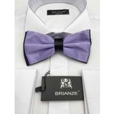 Brianze Lila Siyah Saten Papyon
