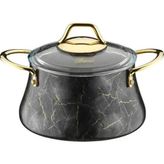 Brioni Marble 20 cm Siyah Derin Tencere