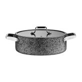 Brioni Stone-h 30 Cm Basık Tencere Siyah