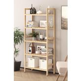BRK Design 5 Katlı Ahşap Kitaplık 150*64*30