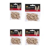 Brons Ahşap Mandal Naturel Mini 4'lü Paket