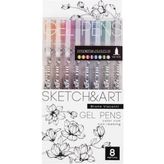 Bruno Visconti Sketch&art "uniwrite Metallic" 0.8mm 8 Renk Jel Kalem