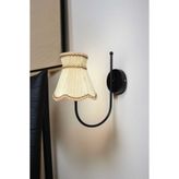 BSA LIGHTING EFNAN SİYAH BOYALI KLASİK APLİK ( PAPYON KREM ABAJURLU)