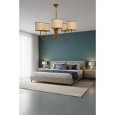 BSA LIGHTING ENDA 5'Lİ ESKİTME MODERN AVİZE ( KREM SİLİNDİR ABAJUR)
