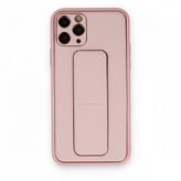 BSSM Coco Deri Standlı Kapak - Pembe iPhone 11 Pro Max Kılıf