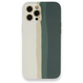 BSSM Ebruli Lansman Silikon - Beyaz Gri iPhone 12 Pro Kılıf