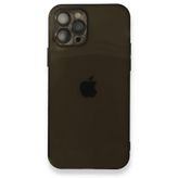 BSSM Fly Lens Silikon - Siyah iPhone 12 Pro Kılıf