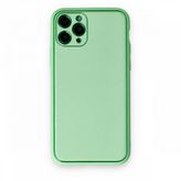 BSSM iPhone 11 Pro Coco Deri Silikon Kapak Açık Yeşil Kılıf