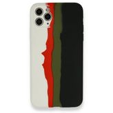 BSSM iPhone 11 Pro Ebruli Lansman Silikon Beyaz Siyah Kılıf