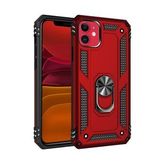 BSSM iPhone 11 Sofya Yüzüklü Silikon Kapak Kırmızı Kılıf