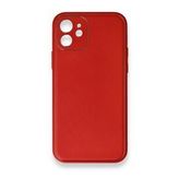 BSSM iPhone 12 Coco Deri Silikon Kapak Kırmızı Kılıf