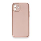 BSSM iPhone 12 Coco Deri Silikon Kapak Pembe Kılıf