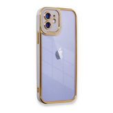BSSM iPhone 12 Liva Lens Silikon Lila Kılıf