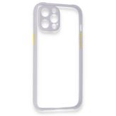 BSSM iPhone 12 Miami Şeffaf Silikon Lila Kılıf