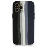 BSSM iPhone 12 Pro Max Ebruli Lansman Silikon Siyah Lacivert Kılıf