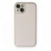 BSSM iPhone 13 Coco Deri Silikon Kapak Beyaz Kılıf
