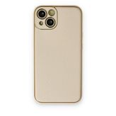 BSSM iPhone 14 Coco Deri Silikon Kapak Gold Kılıf