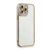 BSSM Liva Lens Silikon - Lila iPhone 13 Pro Max Kılıf