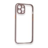 BSSM Miami Şeffaf Silikon - Açık Mor iPhone 12 Pro Kılıf