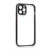 BSSM Miami Şeffaf Silikon - Siyah iPhone 12 Pro Kılıf