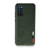 BSSM Samsung Galaxy A03S Loop Deri Silikon Yeşil Kılıf
