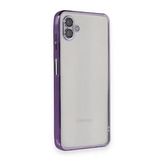 BSSM Samsung Galaxy A04 Razer Lensli Silikon Mor Kılıf