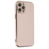BSSM Volet Silikon - Pembe iPhone 12 Pro Kılıf