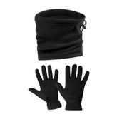 BTL STORE Siyah Polar Boyunluk-Polar Eldiven 2li Set
