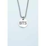 Bts Madalyon Gümüş Kaplama Örme Zincir Kolye