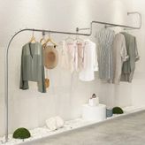 Bu Altın Borulu Elbise Rafları, Butik Giyim Mağazalarında Yaratıcı Giysi Rafları, Duvara Monte Giysi Rafı Demir Sistem Çubukları, Dayanıklı Çok Fonksiyonlu Elbise Askısı