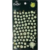 Bubu Puffy Sticker Gülen Yüzler - Renkli