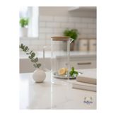 BUENOS Bambu Kapaklı Borosilikat Cam Sürahi 1200 ML